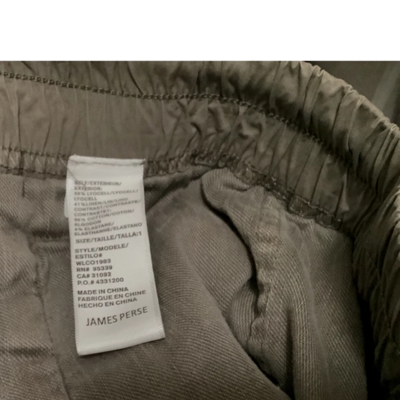 JAMES PERSE WOMEN Surplus Drawstring Linen Blend Utility Crop Pant - Picture 12 of 13